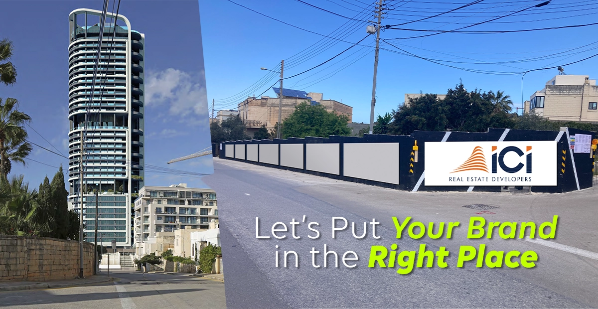 Outdoor advertising spaces in Malta featuring Project Landmark St Julians and San Pawl tat-Targa billboard strip