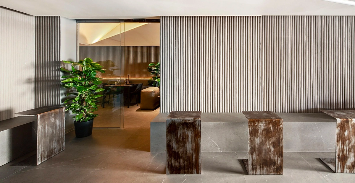 Lounge area inside Thirty Three Boutique Hotel in St. Julian’s, Malta